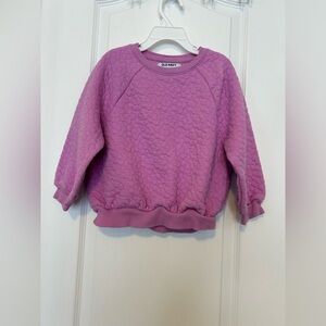 Old Navy Quilted Purple-Pink Crew Sweatshirt